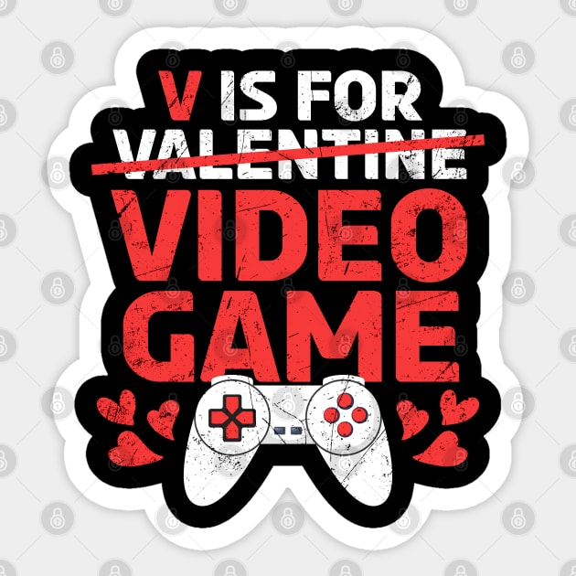 V For Valentine / Video Games Sticker by Design Malang